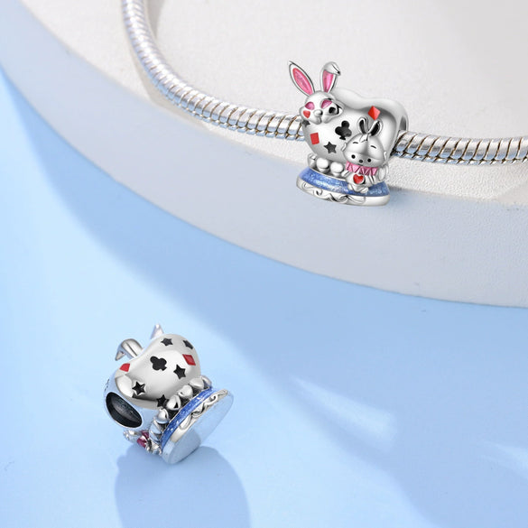 Diy Accessories Bracelet Female White Copper Silver Plated Dripping Oil Design