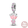 Diy Accessories Bracelet S925 Sterling Silver Original Design Owl Hummingbird Unicorn Charm Dripping Oil
