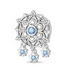Diy Accessories Bracelet Silver Plated Flat Bead Fourleaf Clover Tree Of Life Dripping Oil Design