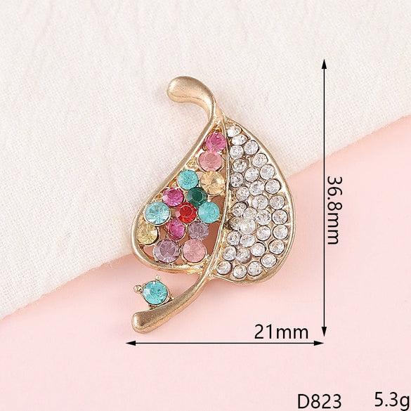 Diy Accessories Fourleaf Clover Colorful Flower Alloy Diamond Series Mobile Phone Shell Beauty Rhinestone Sticker Material
