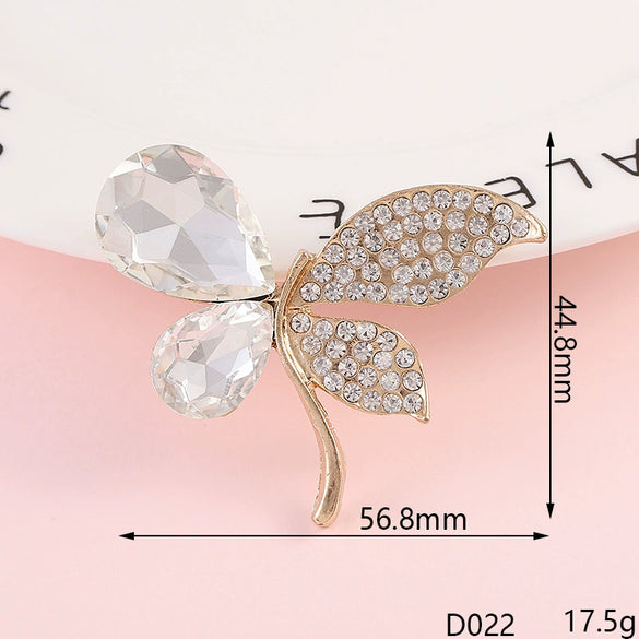 Diy Accessories Fourleaf Clover Colorful Flower Alloy Diamond Series Mobile Phone Shell Beauty Rhinestone Sticker Material