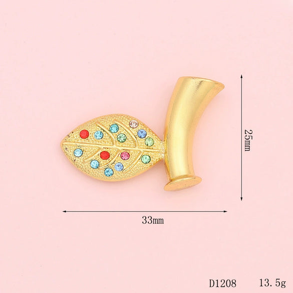 Diy Accessories Fourleaf Clover Colorful Flower Alloy Diamond Series Mobile Phone Shell Beauty Rhinestone Sticker Material