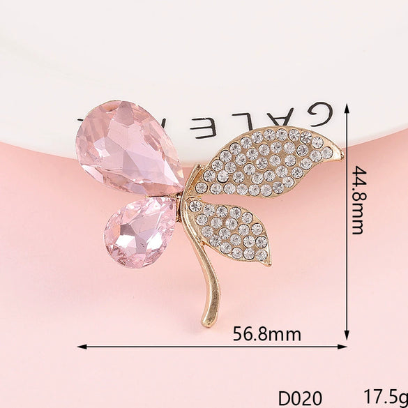 Diy Accessories Fourleaf Clover Colorful Flower Alloy Diamond Series Mobile Phone Shell Beauty Rhinestone Sticker Material