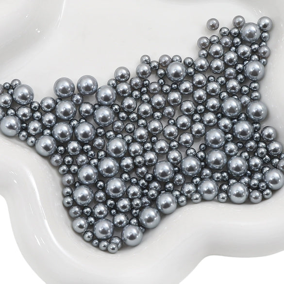 Diy Accessories Imitation Pearl Round Beads For Macaron Cosmetic Case Decorative Handmade