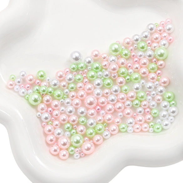 Diy Accessories Imitation Pearl Round Beads For Macaron Cosmetic Case Decorative Handmade