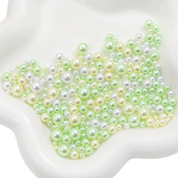 Diy Accessories Imitation Pearl Round Beads For Macaron Cosmetic Case Decorative Handmade
