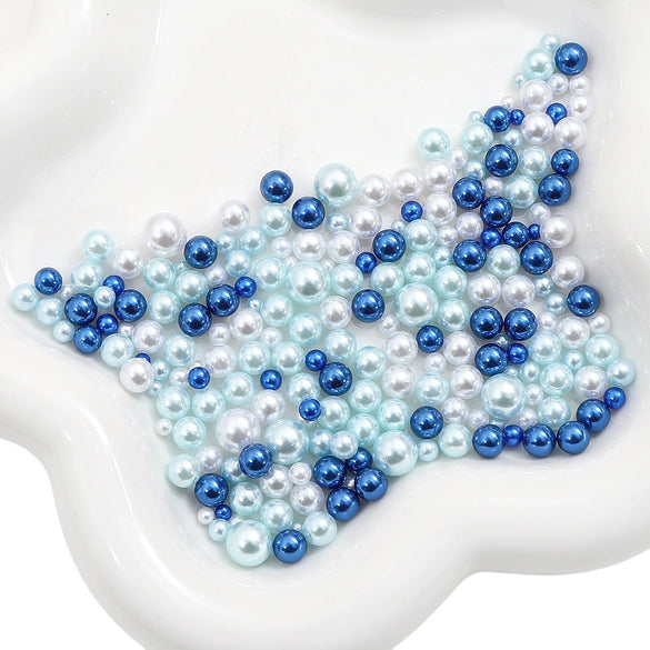 Diy Accessories Imitation Pearl Round Beads For Macaron Cosmetic Case Decorative Handmade
