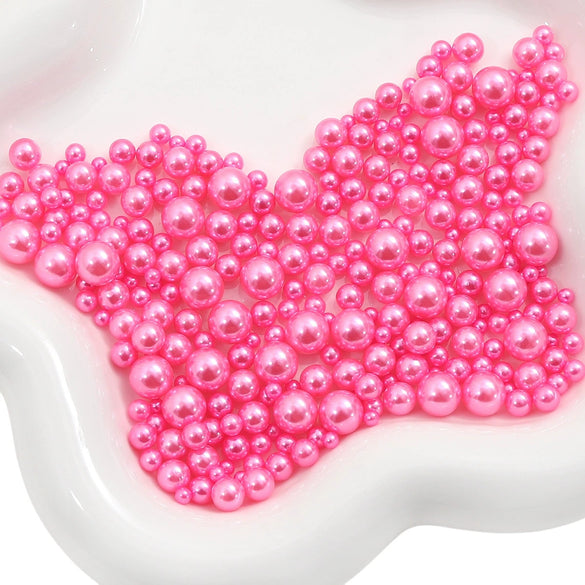 Diy Accessories Imitation Pearl Round Beads For Macaron Cosmetic Case Decorative Handmade