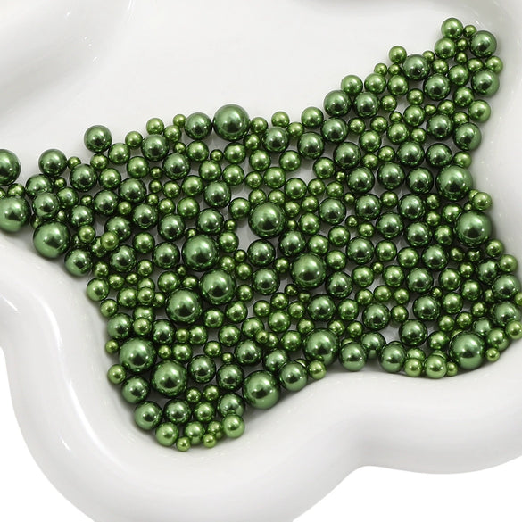 Diy Accessories Imitation Pearl Round Beads For Macaron Cosmetic Case Decorative Handmade