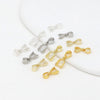Diy Accessories Pendant Buckle Gold Plated With Hanging Melon Seed Buckle Tray Buckle Jade Hanging Clip Buckle Half Hole Bead Holder Electroplated