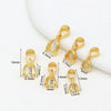 Diy Accessories Pendant Buckle Gold Plated With Hanging Melon Seed Buckle Tray Buckle Jade Hanging Clip Buckle Half Hole Bead Holder Electroplated