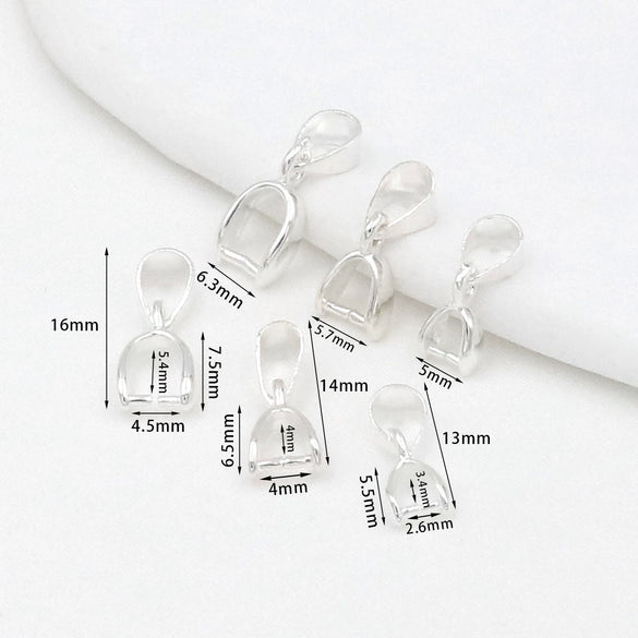 Diy Accessories Pendant Buckle Gold Plated With Hanging Melon Seed Buckle Tray Buckle Jade Hanging Clip Buckle Half Hole Bead Holder Electroplated