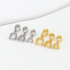 Diy Accessories Pendant Buckle Gold Plated With Hanging Melon Seed Buckle Tray Buckle Jade Hanging Clip Buckle Half Hole Bead Holder Electroplated