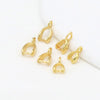 Diy Accessories Pendant Buckle Gold Plated With Hanging Melon Seed Buckle Tray Buckle Jade Hanging Clip Buckle Half Hole Bead Holder Electroplated