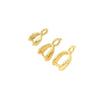Diy Accessories Pendant Buckle Gold Plated With Hanging Melon Seed Buckle Tray Buckle Jade Hanging Clip Buckle Half Hole Bead Holder Electroplated