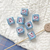 Diy Acrylic Loose Bead Bracelet Necklace Beaded Mobile Phone Chain Handpainted Square Plastic Resin Printing