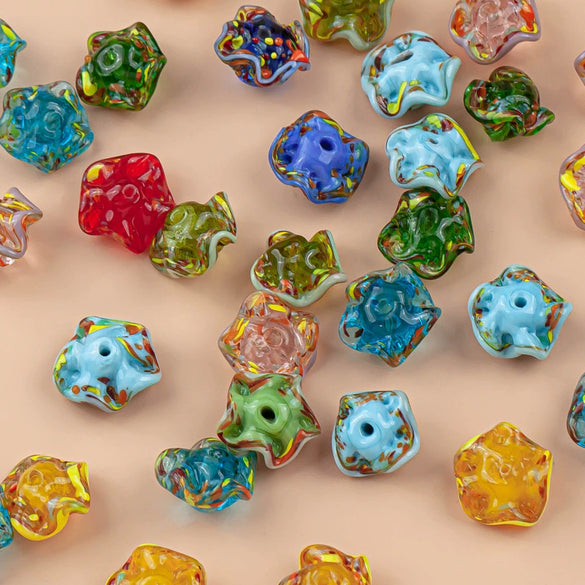 Diy Beaded Bracelet Jewelry Accessories Glass Glazed Lampwork Lantern Wave Ufo Skirt Girl Beads