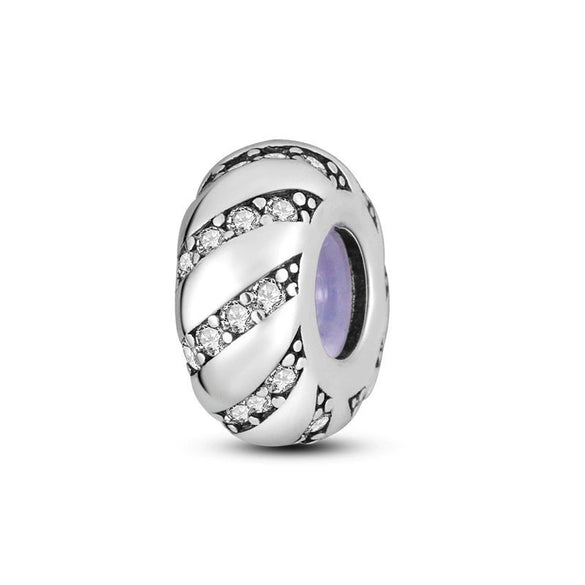 Diy Beads S925 Silver Plated Copper Pendant Beads Emerald Shaped For Bracelet And Necklace