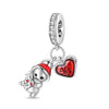 Diy Bracelet Accessories Christmas Series Beads Copper Silver Plated Dripping Oil Design