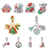 Diy Bracelet Accessories Christmas Series Beads Copper Silver Plated Dripping Oil Design