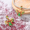 Diy Bracelet Accessories Christmas Series Beads Copper Silver Plated Dripping Oil Design