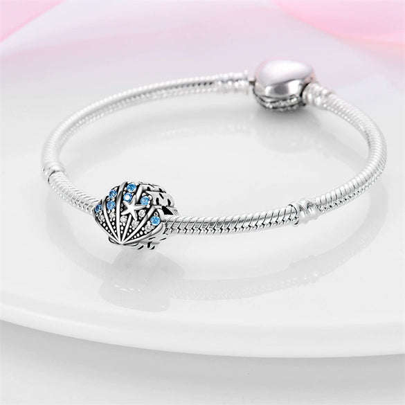 Diy Bracelet Accessories Copper Silver Plated Marine Inlaid Stone Shell Two Piece Pendant Beaded Pendant With Dripping Oil Design And Animal Style
