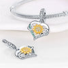 Diy Bracelet Accessories Sunflower Copper Silver Plated Dripping Oil Original Design Plant Flowers Charm