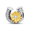 Diy Bracelet Accessories Sunflower Copper Silver Plated Dripping Oil Original Design Plant Flowers Charm