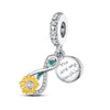 Diy Bracelet Accessories Sunflower Copper Silver Plated Dripping Oil Original Design Plant Flowers Charm