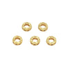 Diy Bracelet Material Copper Plated 18K True Gold Micro Zircon Round Bead Large Hole Versatile Minimalist Electroplating