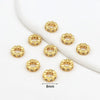 Diy Bracelet Material Copper Plated 18K True Gold Micro Zircon Round Bead Large Hole Versatile Minimalist Electroplating