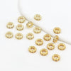 Diy Bracelet Material Copper Plated 18K True Gold Micro Zircon Round Bead Large Hole Versatile Minimalist Electroplating