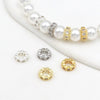 Diy Bracelet Material Copper Plated 18K True Gold Micro Zircon Round Bead Large Hole Versatile Minimalist Electroplating