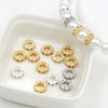 Diy Bracelet Material Copper Plated 18K True Gold Micro Zircon Round Bead Large Hole Versatile Minimalist Electroplating