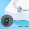 Diy Bracelet Necklace 925 Silver Beads Copper Plated Flower Luminous Isolation Beads Dripping Oil Design