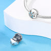 Diy Bracelet Necklace 925 Silver Beads Copper Plated Flower Luminous Isolation Beads Dripping Oil Design