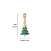 Diy Christmas Bracelet And Necklace Accessories With Stainless Steel Christmas Tree Snowflake Bell And Dripping Oil Design
