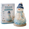 Diy 3D Sea Glass Christmas Tree Resin Ornament Kit With Seashell Pearl Design Glowing Night Light And Handmade Desktop Decoration