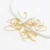 Diy Earrings Accessories Copper 18K Gold Plated Flower Twist Ear Hook With Gold Color Preservation And Electroplating Treatment