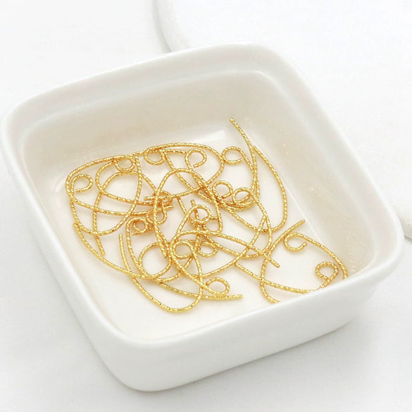 Diy Earrings Accessories Copper 18K Gold Plated Flower Twist Ear Hook With Gold Color Preservation And Electroplating Treatment