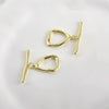 Diy Hand Beaded Accessories Copper Plated 14K Gold Color Preservation Specialshaped Triangle Ot Buckle Coil Buckle Bracelet Necklace