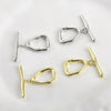 Diy Hand Beaded Accessories Copper Plated 14K Gold Color Preservation Specialshaped Triangle Ot Buckle Coil Buckle Bracelet Necklace