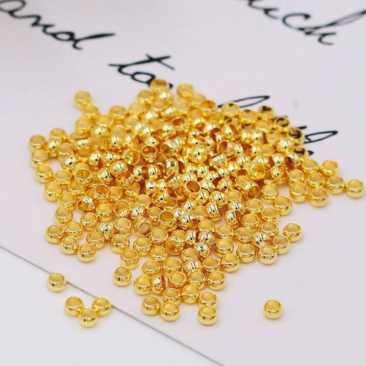 Diy Handmade Beaded Bracelet Necklace Copper Electroplated With 14K Goldplated Positioning Bead Clip