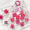 Diy Handmade Bracelet Necklace Mobile Phone Chain With Square Acrylic Beads Apply Oil Plastic Resin Material