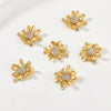 Diy Handmade Copper Double Daisies Set With Zircon Pendant Electroplated Bracelet Necklace Earrings Accessories