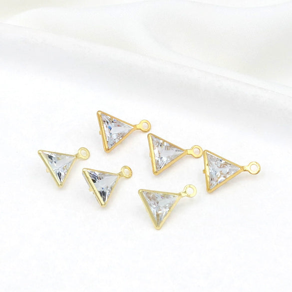 Diy Handmade Crystal Zircon Water Drop Earrings Pendant 14K Goldfilled Electroplated