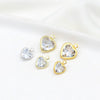 Diy Handmade Crystal Zircon Water Drop Earrings Pendant 14K Goldfilled Electroplated