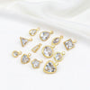 Diy Handmade Crystal Zircon Water Drop Earrings Pendant 14K Goldfilled Electroplated