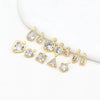 Diy Handmade Crystal Zircon Water Drop Earrings Pendant 14K Goldfilled Electroplated