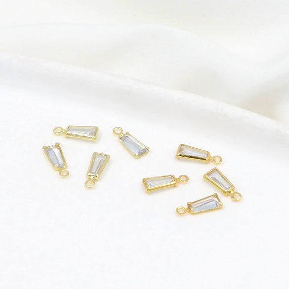 Diy Handmade Crystal Zircon Water Drop Earrings Pendant 14K Goldfilled Electroplated